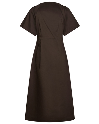 Neo Noir - Illana Poplin Kjole - Chocolate Brown